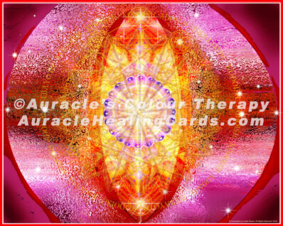 Root Chakra - 8 inch x 10 inch, Laminated Auracle Chakra Healing Card Mandala