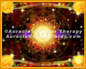 Solar Plexus Chakra - 8 inch x 10 inch, Laminated Auracle Chakra Healing Card Mandala