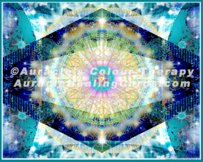 Higher Heart Chakra/Ananda Khanda Chakra - 8 inch x 10 inch, Laminated Auracle Chakra Healing Card Mandala