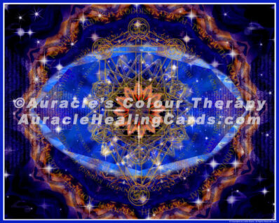 Third Eye Chakra - 8 inch x 10 inch, Laminated Auracle Chakra Healing Card Mandala
