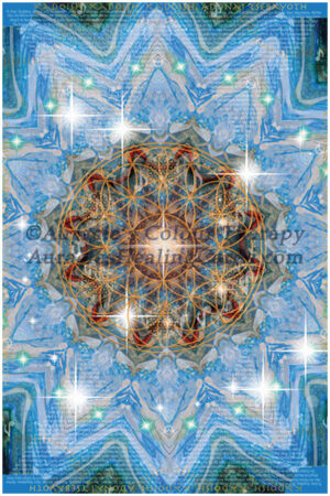 Aqua Mandala - Level 2 - Poster 24 x 36 inches