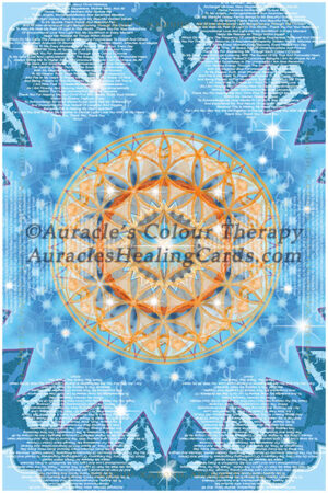 Luminous Blue Mandala - Level 2 - Poster 24 x 36 inches