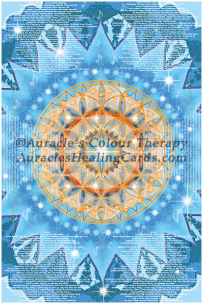 Luminous Blue Mandala - Level 2 - Poster 24 x 36 inches