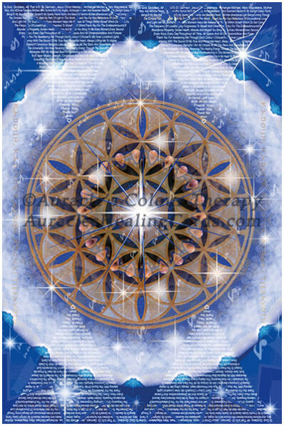 Primary Blue Mandala - Level 2 - Poster 24 x 36 inches