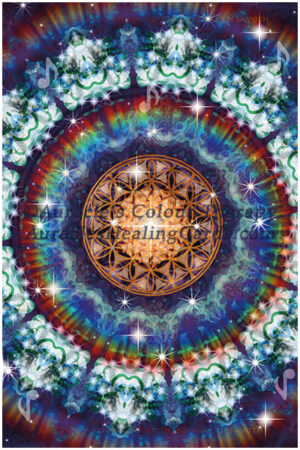 Black Rainbow Mandala - Level 2 - Poster 24 x 36 inches