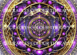 The Violet-Gold Portal: Transcending Matrix Into Magick - 8 inch x 10 inch, Laminated