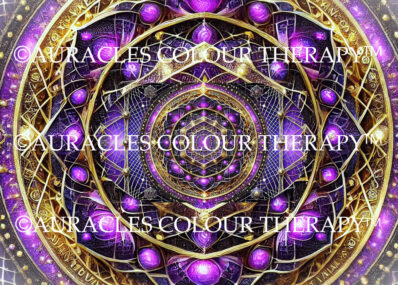 The Violet-Gold Portal: Transcending Matrix Into Magick - 8 inch x 10 inch, Laminated