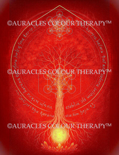 Ruby Earth-Light: Temple of Grounding & Stability - 8 inch x 10 inch, Laminated