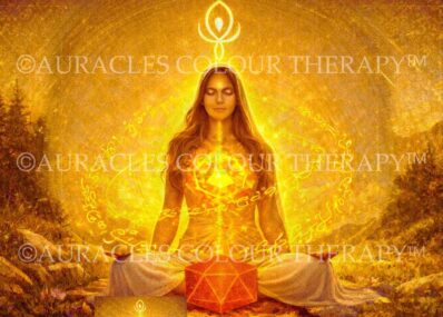 Awakening The Golden Sun Within - 8 inch x 10 inch, Laminated